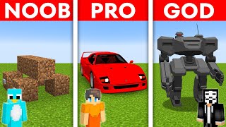 Minecraft NOOB vs PRO vs GOD ROULETTE OF CARS Challenge [upl. by Raynor]