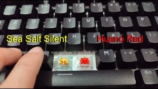 Sea Salt Silent vs Huano Red Switches switches keyboards [upl. by Rusell]