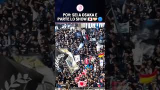 SENTITE COSA CANTANO GLI ULTRAS GIAPPONESI DI OSAKA 😂🇮🇹 shorts osaka napoli football [upl. by Akibma83]