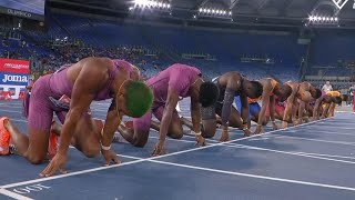 Mens 100m 2024 Rome Diamond League highlights [upl. by Blynn]