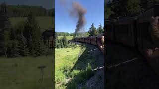 Scenic views and mimosas on the Cumbres amp Toltec narrowgauge railroad steam locomotive [upl. by Alemak]