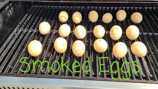 Smoked Eggs raw eggs right in the smoker [upl. by Tonry]