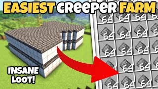 EASIEST Minecraft CREEPER Farm Tutorial 121  2000 Gunpowder PH [upl. by Roleat]