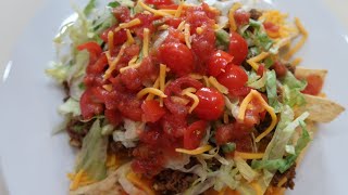 HOW TO MAKE THE EASIEST TACO SALAD IN THE WORLD [upl. by Haraz]