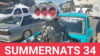 Summernats 34 Skids Tuff Street amp More Action 🤑🔥🔥💪 [upl. by Irec242]