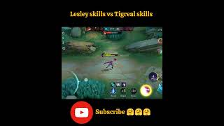 Lesley skills vs Tigreal skills💀💀youtubeshortsmlbblesleyviralgaming [upl. by Slaohcin]