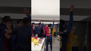 FC Barcelona celebration after winning Game with 40 Real madrid football fcbarcelona [upl. by Ettenoj]