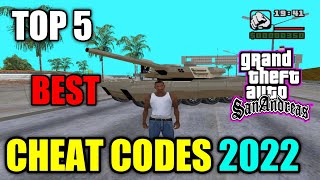 GTA San Andreas  Top 5  Cheat Codes  New 2022   SHAKEEL GTA [upl. by Eidur434]