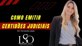 Como Emitir Certidões Judiciais [upl. by Gusti259]