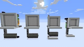 Minecraft 5x5 6x6 7x7 and 8x8 Honey and slimeblock piston door tutorial only for Java edition [upl. by Queenie]