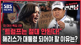 이번엔 해리스의 참모가 되어 보았습니다 미 대선 특집 2편  SBS  깐깐남 in 뉴욕 [upl. by Koosis]