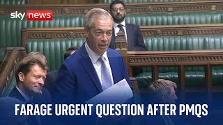 PMQs followed by Nigel Farage urgent question [upl. by Ynotna]