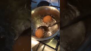 Boiling free range eggs trending amazing shortvideo ytshorts [upl. by Netnilc]