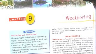 Weathering Class 9 Chapter 9 Total Geography ICSE Board Morning Star Best Explanation latest part 2 [upl. by Arlena142]