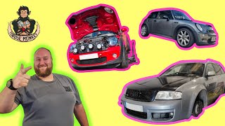 A Not Economically Viable RS6 and 2 Mini Coopers Garage Vlog [upl. by Orella]