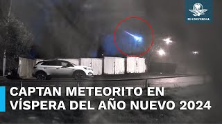 Meteorito ilumina el cielo previo a la llegada del Año Nuevo [upl. by Irrol]