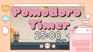 Pomodoro technique ♡  25 mins timer  5 mins break  📚 studymates [upl. by Jonas]