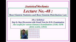 BoseEinstein Statistics and BoseEinstein Distribution Law [upl. by Lamraj]