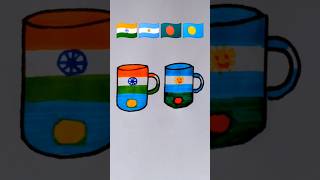 🇮🇳🇦🇷🇧🇩🇵🇼 National flag Argentina Bangladesh video shorts vido artist india yt [upl. by Mcferren976]