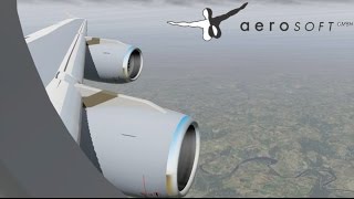 xplane 11 Airbus a380 STORM landing at Aerosoft Nice Cote d Azur [upl. by Enala]