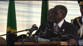 PRESIDENT ROBERT MUGABE PAYS TRIBUTE TO MWL NYERERE [upl. by Imoyaba]