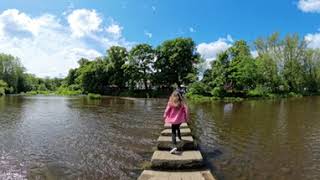 Stepping stones  Morpeth Fair Day  The stanners  8k 360° [upl. by Aitat540]