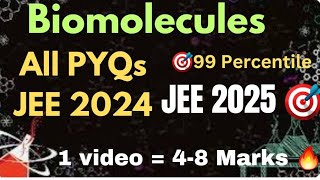 Dont leave 💀⚠️JEE 2024 Biomolecules PYQs jee jee2024 chemistry jeemains [upl. by Rettuc]