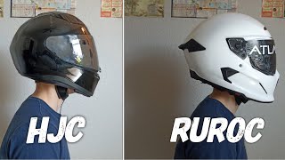 HJC i70 vs Ruroc Atlas 40 Ghost Motorcycle Helmet 4K [upl. by Oringa]