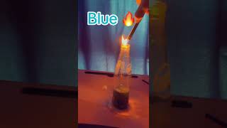 How to make blue 🔥 flame sciencewithyasmeena generalprinciplesandprocessesofisolationofelements [upl. by Ryley]