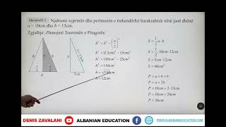 7 02 092 Java 24 Matematikë perimetri dhe syprina e sipërfaqes trekëndëshe U [upl. by Maurie]