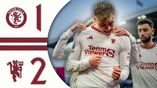 VICTORY AT VILLA PARK 🙌  Aston Villa 12 Man Utd  Highlights [upl. by Nassir]