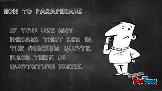 Summarizing and paraphrasing [upl. by Eleon]