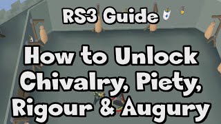 RS3 How to Unlock Chivalry Piety Rigour amp Augury Camelot Training Room Miniquest  RuneScape [upl. by Woodhouse]