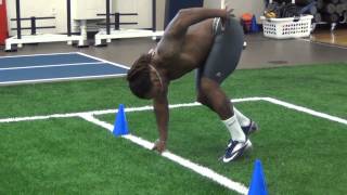 SD Mines Jamel Rover at NFL Pro Day [upl. by Sherline]