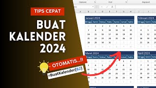 TRIK MEMBUAT KALENDER 2024 OTOMATIS SEPANJANG MASA [upl. by Nosa228]