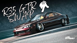 Building a VR38DETT Nissan Silvia S15 ULTIMATE Drift Setup  CarX Street PC [upl. by Audi]