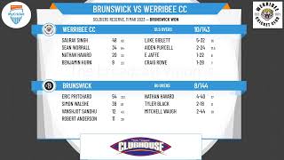 Victorian SubDistrict CA  NorthWest 3rd XI Division 1  RdQF  Brunswick v Werribee CC  Day 2 [upl. by Needan519]