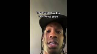 Travis reacts to his Fortnite event 👀 travisscott travis scott astroworld utopia laflame rap [upl. by Adilem911]