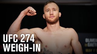 UFC 274 Oliveira vs Gaethje Weighin [upl. by Mongeau486]