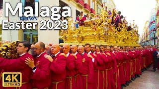 Easter Parade 2023 in Malaga Spain  Best View of Easter Processions 4K Ultra HD 60fps [upl. by Wootan968]