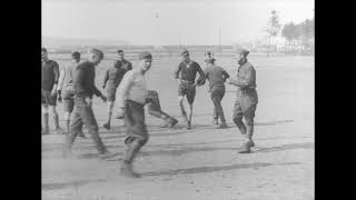 United States soldiers playing soccer in World War I [upl. by Atival614]