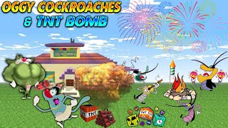 Oggy Cockroaches Back With TNT BOMB 💣 In MINECRAFT  Twikay Gamer [upl. by Yasnil391]