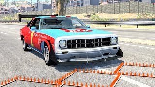 Massive Spike Strip Pileup Crashes 17 – BeamNG Drive  CrashBoomPunk [upl. by Dominic989]