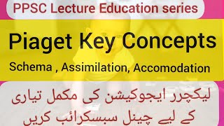 Piaget key Concepts in urdu for lecturer eduation [upl. by Nama]