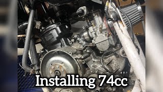 Installing 74cc on my Yamaha DT50 [upl. by Zedecrem]