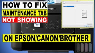 Fix Maintenance Tab Not Showing On EPSON CANON and HP Printer  No Printing Preferences Option [upl. by Rubina222]