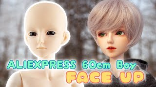 BJD hobby on a budget Transforming a 60cm doll from Aliexpress [upl. by Duwe]