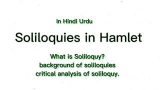 Soliloquies in HamletHamlet soliloquies in Urdu Hindi [upl. by Tevlev]