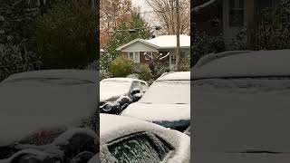 First snow Montreal laval canada 30 October 2023 [upl. by Ozzie]