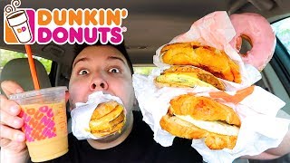 My First Time Trying Dunkin Donuts • MUKBANG [upl. by Llednil720]